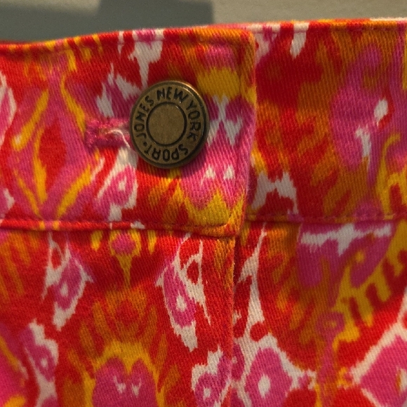 Jones New York Sport Pencil Skirt Stretch Multi-colored Patterned Size 8 Cotton - Picture 3 of 13